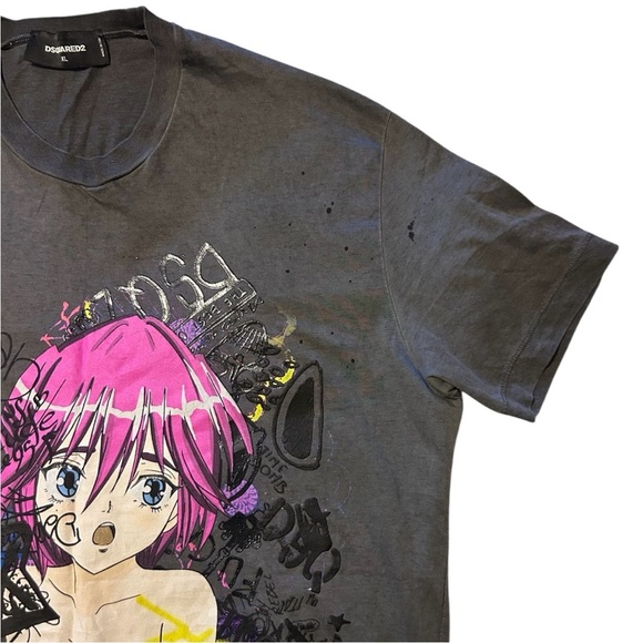 DSQUARED2 F/W 2016 P*RN Manga Gray Shirt T-Shirt Size XL Punk Anime - Picture 6 of 11